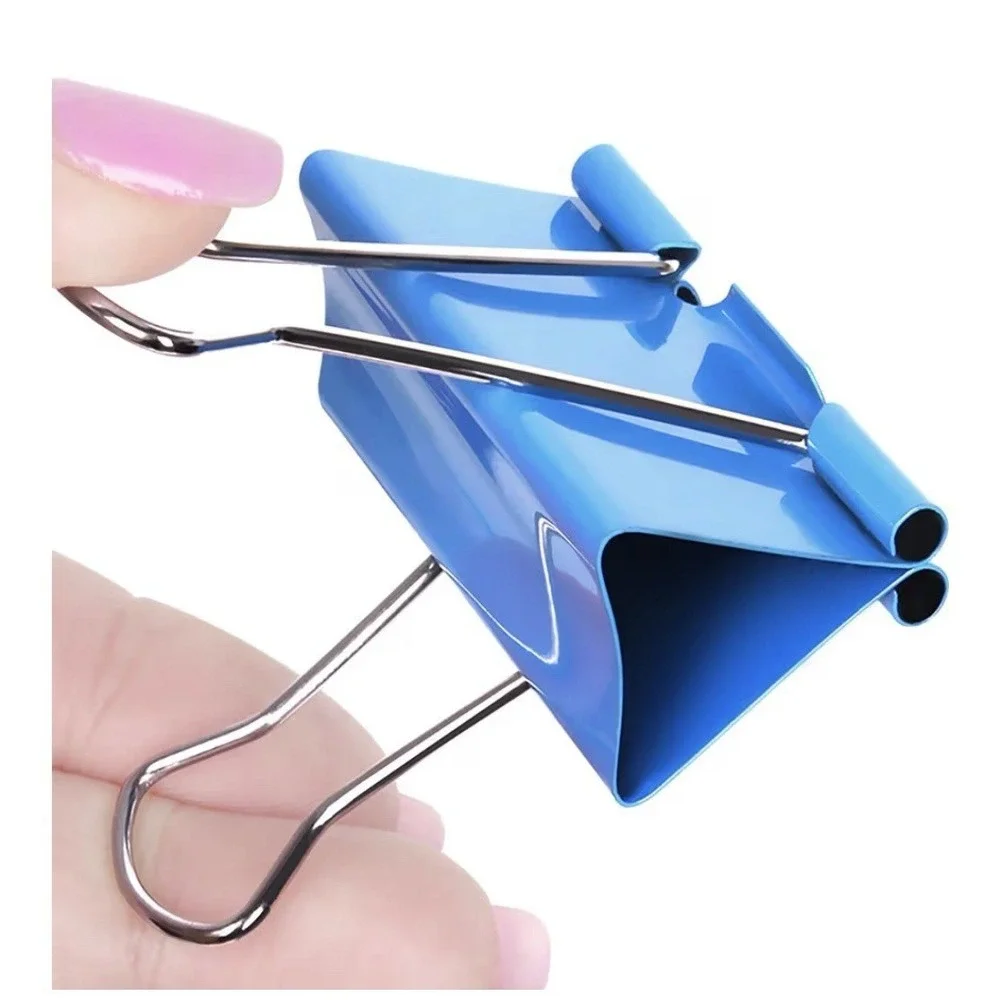 120 Pcs Colored Binder Clips Paper Clamps for Office Home School Supplies [H]